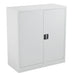 Talos Tc Steel Double Door Cupboard 1000 White