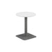 Contract Mid Table White With Grey Leg 600Mm