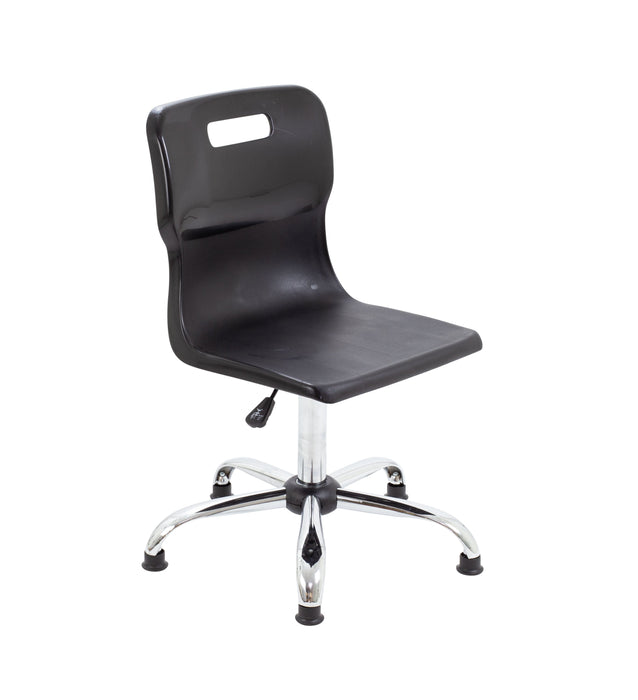 Titan Swivel Senior Chair Black Glides