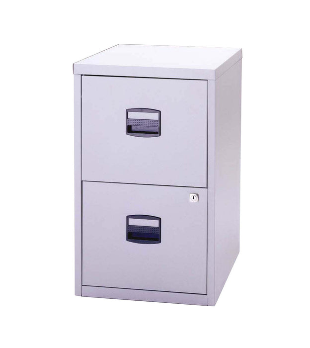 Bisley A4 Personal And Home 2 Drawer Filer Goose Grey