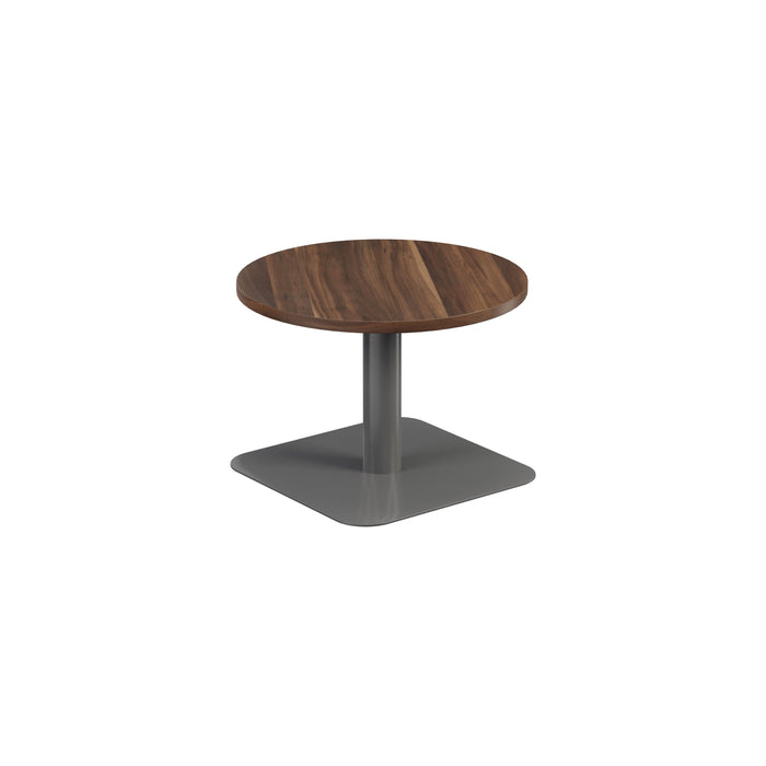 Contract Low Table Dark Walnut With Grey Leg 600Mm