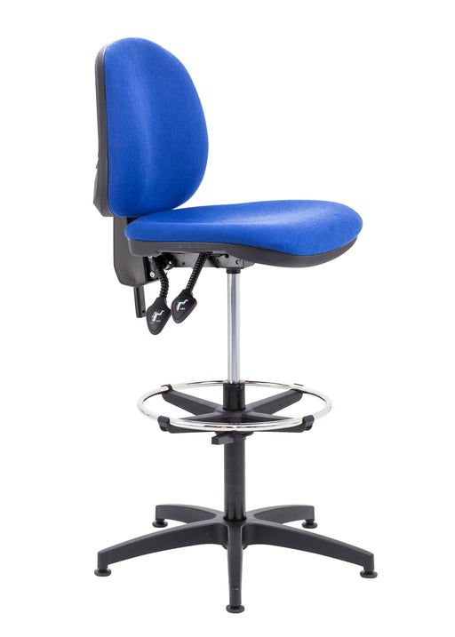 Concept Mid Back Chair With Draughting Kit Royal Blue Adjustable