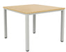 Fraction Infinity Meeting Table 140 X 140 Nova Oak Silver Legs