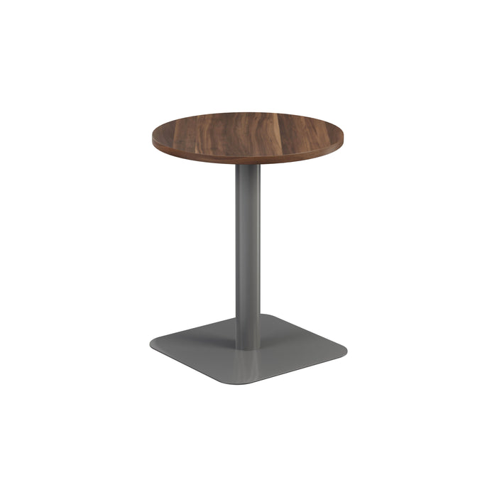 Contract Mid Table Dark Walnut With Grey Leg 600Mm