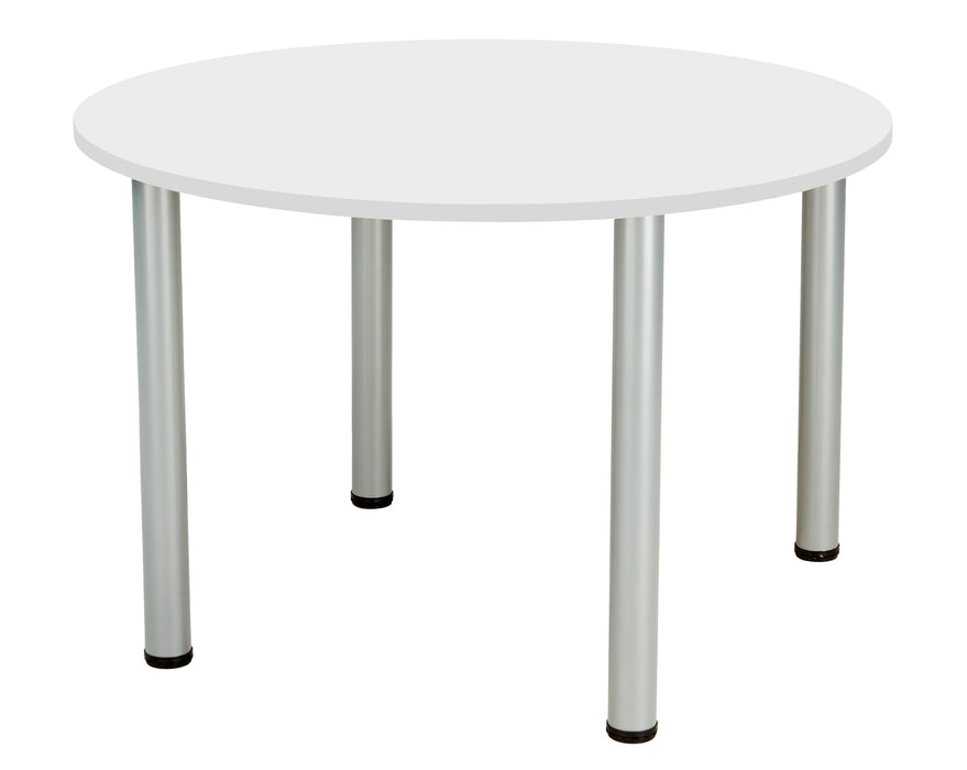 One Fraction Plus Circular Meeting Table 1000 White