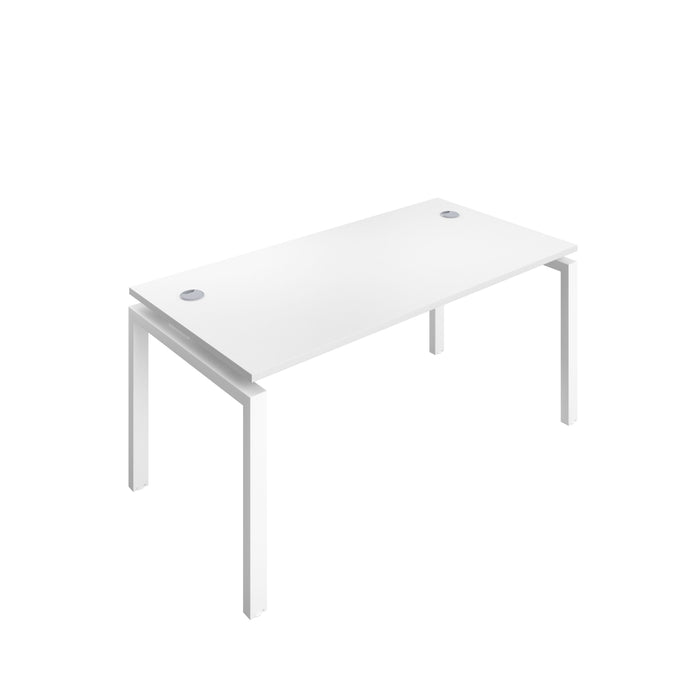 Telescopic Sliding 1 Person White Bench With Cable Port 1200 X 800 Black