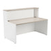 Reception Unit 1400 White Grey Oak