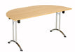 One Union D End Folding Table 1600 X 800 Chrome Nova Oak