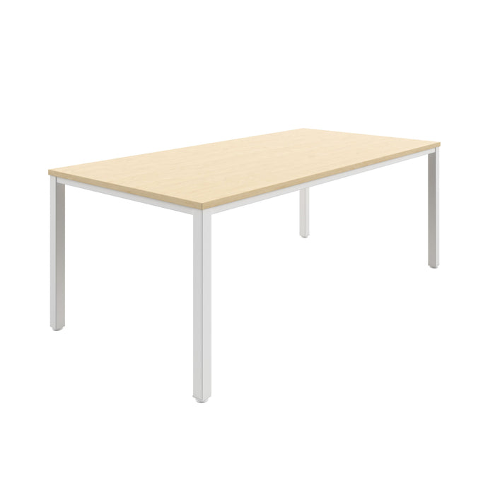 Fraction Infinity Meeting Table 200 X 100 Maple White Legs