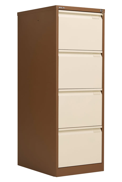 Bisley 4 Drawer Classic Steel Filing Cabinet Coffee Cream