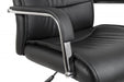 Teknik Kendal Black Luxury Office Chair Matching Padded Arm Covers and Chrome Five Star Base - image 2