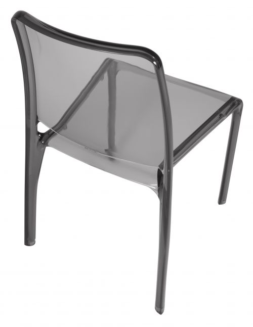 Teknik Pack of 4 Clarity Smoked stackable translucent polycarbonate chair (MOQ of 4 - priced individually) - image 3