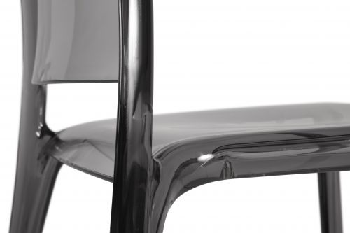 Teknik Pack of 4 Clarity Smoked stackable translucent polycarbonate chair (MOQ of 4 - priced individually) - image 5