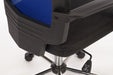 Teknik Star Mesh Blue Back Executive Chair With Contrasting Matching Black Fabric Seat Fixed Nylon Armrests - image 3