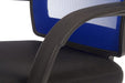Teknik Star Mesh Blue Back Executive Chair With Contrasting Matching Black Fabric Seat Fixed Nylon Armrests - image 4