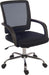 Teknik Star Mesh Black Back Executive Chair With Contrasting Matching Black Fabric Seat Fixed Nylon Armrests