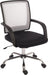 Teknik Star Mesh White Back Executive Chair With Contrasting Matching Black Fabric Seat Fixed Nylon Armrests