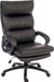 Teknik Luxe Black Leather Look Executive Chair Matching Padded Armrests and Sturdy Nylon Base