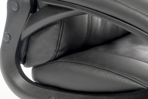 Teknik Luxe Black Leather Look Executive Chair Matching Padded Armrests and Sturdy Nylon Base - image 6