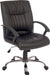 Teknik Milan Leather Faced Executive Office Chair Nylon Armrests and Chrome Five Star Base