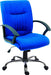 Teknik Milan Blue Fabric Executive Office Chair Durable Nylon Armrests And Chrome Five Star Base