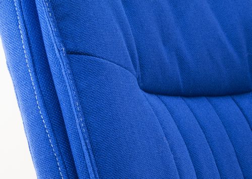 Teknik Milan Blue Fabric Executive Office Chair Durable Nylon Armrests And Chrome Five Star Base - image 2