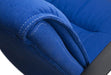 Teknik Milan Blue Fabric Executive Office Chair Durable Nylon Armrests And Chrome Five Star Base - image 3