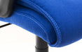 Teknik Milan Blue Fabric Executive Office Chair Durable Nylon Armrests And Chrome Five Star Base - image 5