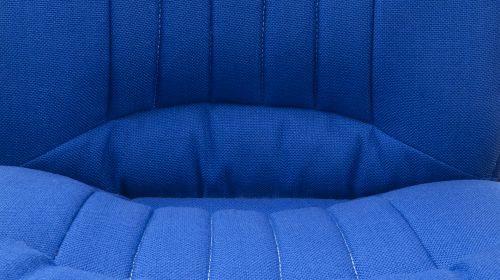 Teknik Milan Blue Fabric Executive Office Chair Durable Nylon Armrests And Chrome Five Star Base - image 6