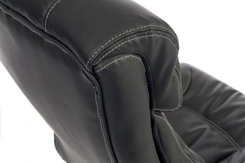 Teknik Siesta Black Luxury Leather Look Executive Chair Padded Armrests Matching Capped Five Star Base - image 5
