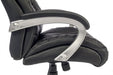 Teknik Siesta Black Luxury Leather Look Executive Chair Padded Armrests Matching Capped Five Star Base - image 7