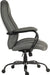 Teknik Goliath Duo Heavy Duty Grey Bonded Leather Faced Executive Office Chair with matching padded armrests and contrasting piping detail. - image 3