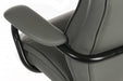 Teknik Goliath Duo Heavy Duty Grey Bonded Leather Faced Executive Office Chair with matching padded armrests and contrasting piping detail. - image 6