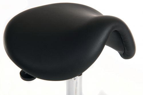 Teknik Perch Black Sit/Stand Height Adjustable Stool Pyramid Shaped Aluminium Five Star Base - image 5