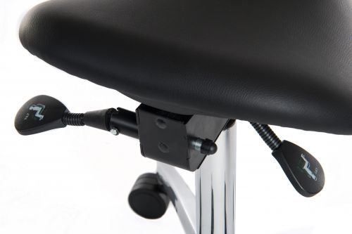 Teknik Perch Black Sit/Stand Height Adjustable Stool Pyramid Shaped Aluminium Five Star Base - image 6