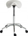 Teknik Perch White Sit/Stand Height Adjustable Stool Pyramid Shaped Aluminium Five Star Base - image 4