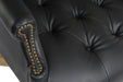 Teknik Chairman Noir Swivel Large Traditional Button Tufted Bonded Leather Faced Executive Chair - image 4
