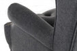 Teknik Chairman Grey Fabric Swivel large traditional button tufted fabric executive chair with driftwood effect five star base - image 3