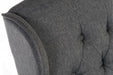 Teknik Chairman Grey Fabric Swivel large traditional button tufted fabric executive chair with driftwood effect five star base - image 5