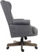 Teknik Chairman Grey Fabric Swivel large traditional button tufted fabric executive chair with driftwood effect five star base - image 6