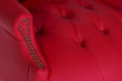 Teknik Chairman Rouge Swivel Large Traditional Button Tufted Bonded Leather Faced Executive Chair - image 3