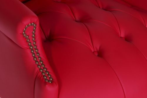 Teknik Chairman Rouge Swivel Large Traditional Button Tufted Bonded Leather Faced Executive Chair - image 3