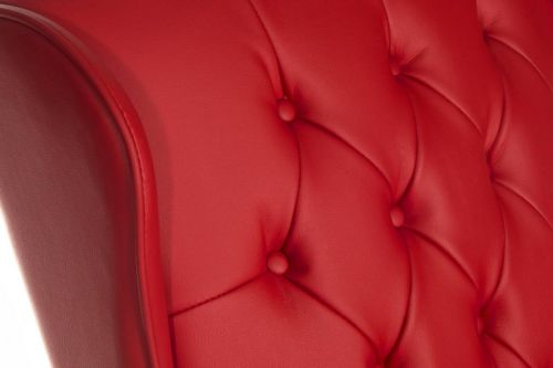 Teknik Chairman Rouge Swivel Large Traditional Button Tufted Bonded Leather Faced Executive Chair - image 4