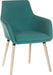 Teknik 4 Legged Reception Chair (Pack of 2) Jade Soft Brushed Fabric and Oak Coloured Legs