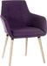Teknik 4 Legged Reception Chair in Plum coloured soft brushed fabric and oak coloured legs (MOQ of 2 - priced individually)