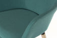 Teknik 4 Legged Reception Chair (Pack of 2) Jade Soft Brushed Fabric and Oak Coloured Legs - image 2