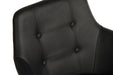Teknik 4 Legged Reception Chair in PU Black coloured soft brushed fabric and oak coloured legs (MOQ of 2 - priced individually) - image 3