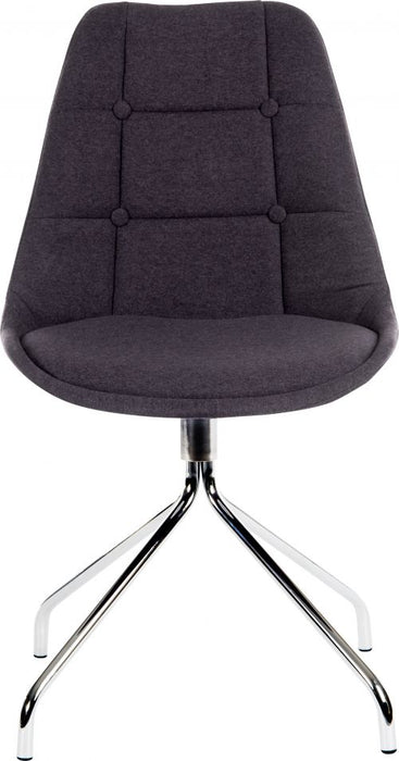 Teknik Pack of 2 Breakout Chair in Graphite soft brushed fabric and chrome legs (MOQ of 2 - priced individually) - image 3