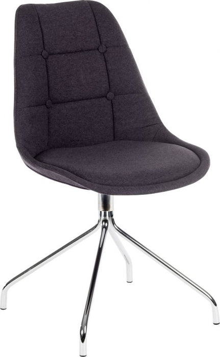 Teknik Pack of 2 Breakout Chair in Graphite soft brushed fabric and chrome legs (MOQ of 2 - priced individually)