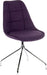 Teknik Pack of 2 Breakout Chair in Plum soft brushed fabric and chrome legs (MOQ of 2 - priced individually)